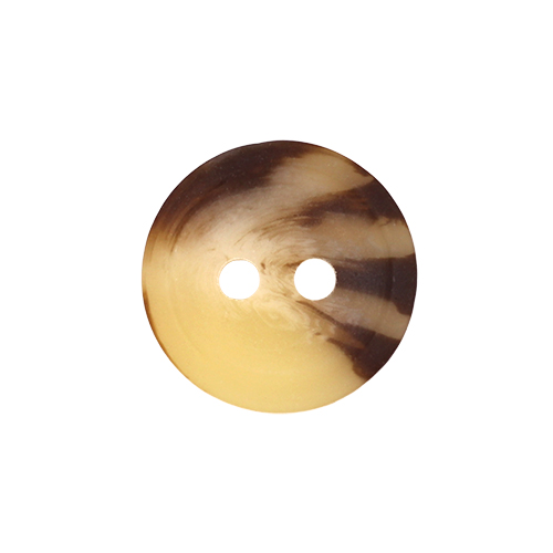 21222 Sullivans 12mm Round Plastic Button With Two Holes  - Amber Two Tone - 127 In A Tube 