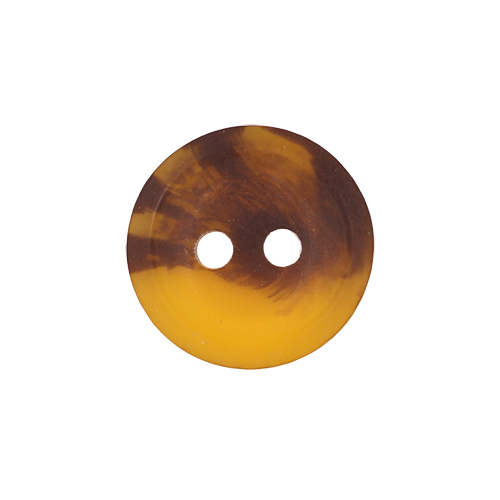 21223 Sullivans 12mm Round Plastic Button With Two Holes  - Tan Two Tone - 127 In A Tube 