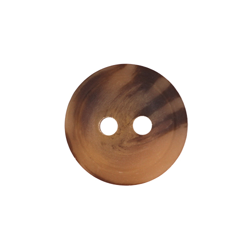 21224 Sullivans 12mm Round Plastic Button With Two Holes  - Coffee Two Tone - 127 In A Tube 