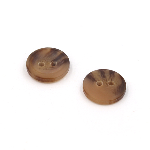 21224 Sullivans 12mm Round Plastic Button With Two Holes  - Coffee Two Tone - 127 In A Tube 