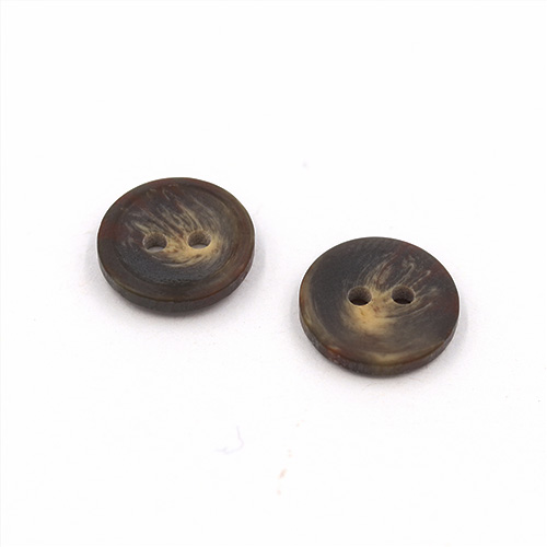 21226 Sullivans 12mm Round Plastic Button With Two Holes  - Dark Brown Two Tone - 127 In A Tube 