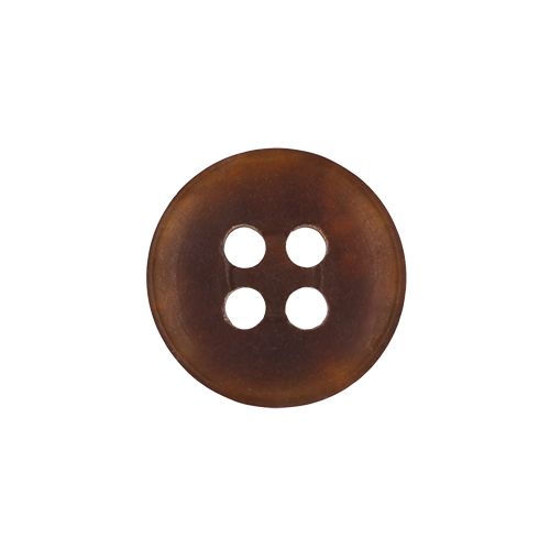21230 Sullivans 12mm Round Plastic Button With Four Holes - Brown - 96 In A Tube 