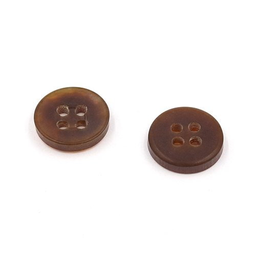 21230 Sullivans 12mm Round Plastic Button With Four Holes - Brown - 96 In A Tube 