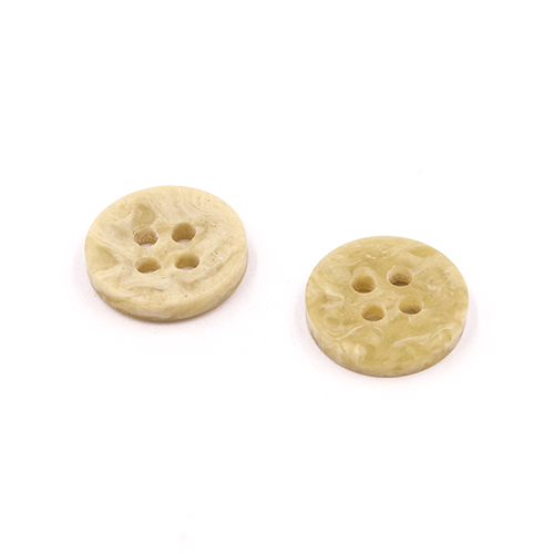21231 Sullivans 12mm Round Plastic Button With Four Holes - Light Olive - 96 In A Tube 