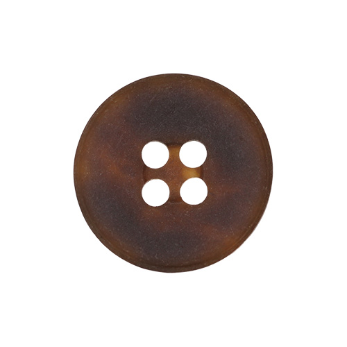21237 Sullivans 15mm Round Plastic Button With Four Holes - Brown - 58 In A Tube 