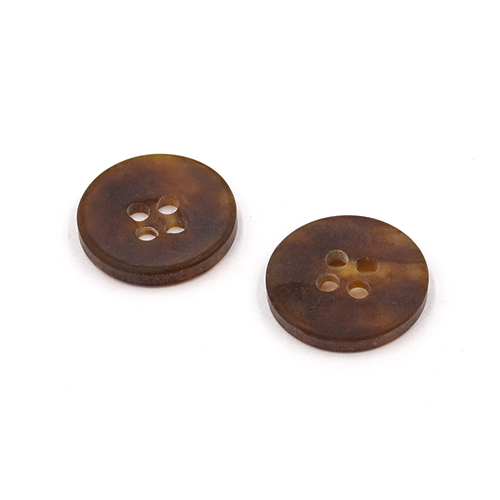 21237 Sullivans 15mm Round Plastic Button With Four Holes - Brown - 58 In A Tube 