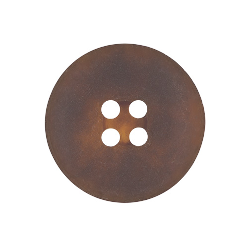21244 Sullivans 20mm Round Plastic Button With Four Holes - Brown - 29 In A Tube 
