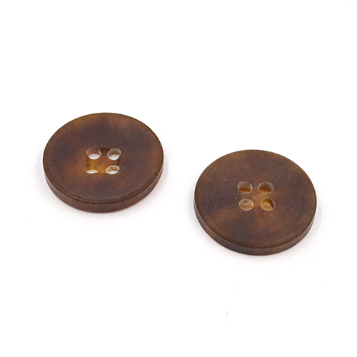 21244 Sullivans 20mm Round Plastic Button With Four Holes - Brown - 29 In A Tube 