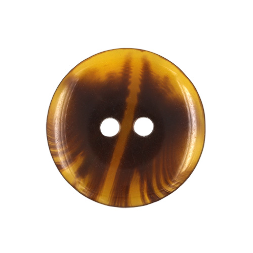 21251 Sullivans 20mm Round Plastic Button With Two Holes - Clear Amber Variegated Pattern - 27 In A Tube