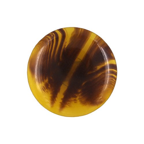 21257 Sullivans 20mm Round Plastic Shank Button - Clear Amber Variegated Pattern - 19 In A Tube