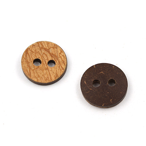 21474 Sullivans 12mm Round Coconut Button With Two Holes - 107 In A Tube