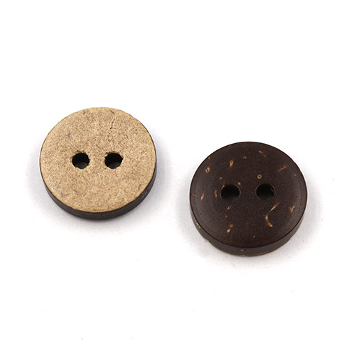 21475 Sullivans 14mm Round Coconut Button With Two Holes - 80 In A Tube