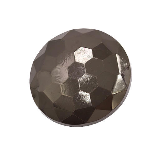 21506 Sullivans 46mm Round Plastic Shank Button - Diamond Cut - Cricket Grey- 15 In A Tube 