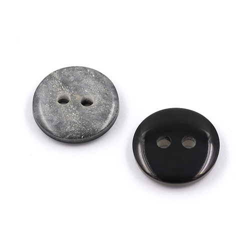 21535 Sullivans 12mm Round Plastic Button With Two Holes -  With Flecks - Grey - 127 In A Tube 