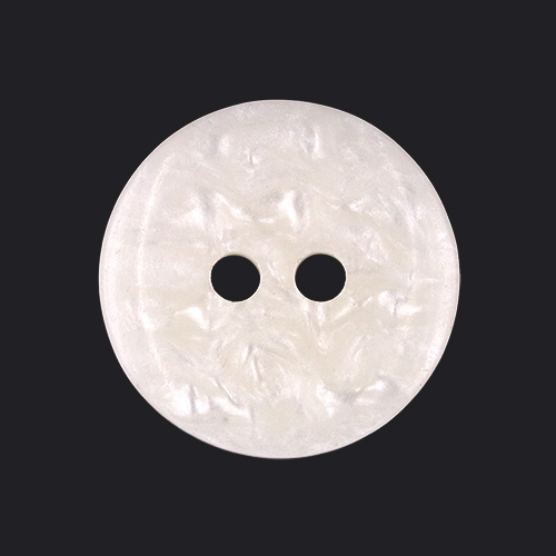21538 Sullivans 18mm Round Plastic Button With Two Holes -  With Flecks - White - 64 In A Tube 
