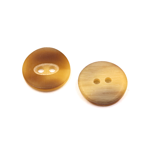 21551 Sullivans 15mm Round Plastic Button With Two Holes -  Raised Edges - Tan Two Tone - 57 In A Tube