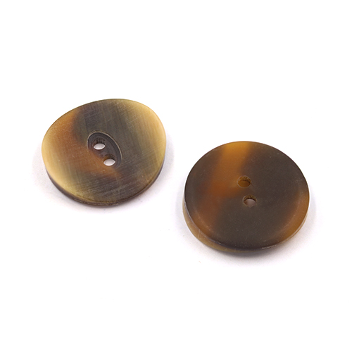 21559 Sullivans 20mm Round Plastic Button With Two Holes -  Raised Edges - Dark Brown Two Tone - 22 In A T
