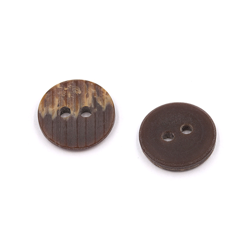 21562 Sullivans 11mm Round Plastic Button With Two Holes - Earthern Textures - Tan - 95 In A Tube