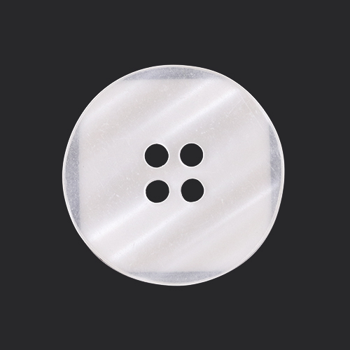 21614 Sullivans 20mm Round Plastic Button 4 Hole  - Clear With Frosted White Square Insert - 30 In A Tube 