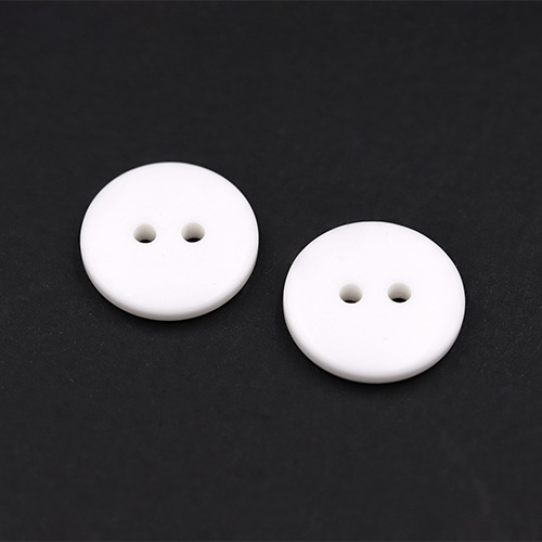 22283 Sullivans 16mm Round Plastic Button 2 Hole - Matt Finish - White - 100 In A Bag