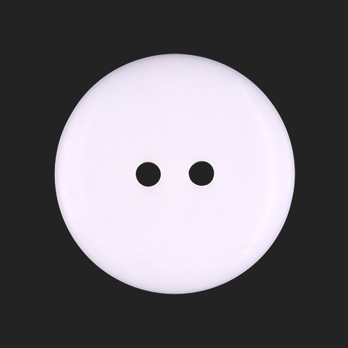 22287 Sullivans 23mm Round Plastic Button 2 Hole - Matt Finish - White - 100 In A Bag
