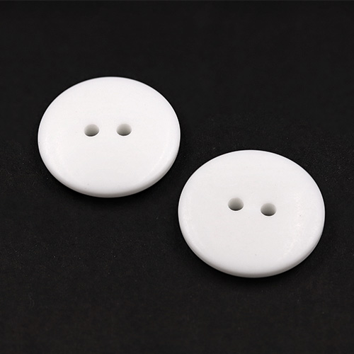 22287 Sullivans 23mm Round Plastic Button 2 Hole - Matt Finish - White - 100 In A Bag