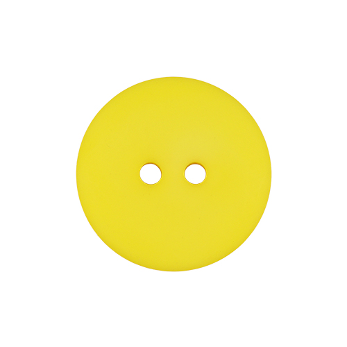 22293 Sullivans 21mm Round Plastic Button 2 Hole - Matt Finish - Yellow - 100 In A Bag