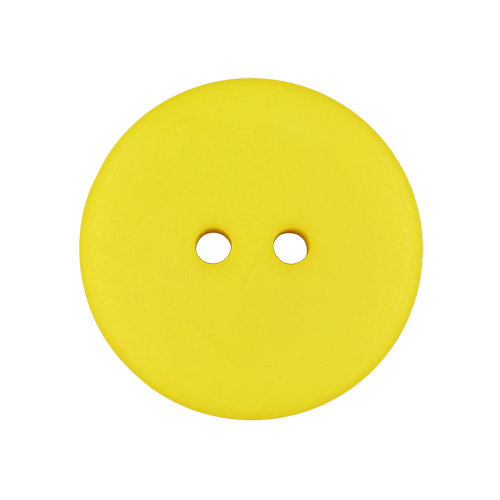 22295 Sullivans 23mm Round Plastic Button 2 Hole - Matt Finish - Yellow - 100 In A Bag