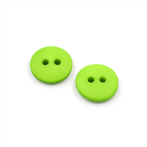 22297 Sullivans 12mm Round Plastic Button 2 Hole -matt Finish - Lime - 100 In A Bag