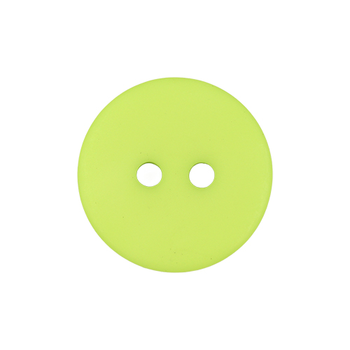 22298 Sullivans 16mm Round Plastic Button 2 Hole -matt Finish - Lime - 50 In A Tube