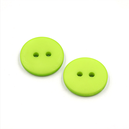 22299 Sullivans 16mm Round Plastic Button 2 Hole - Matt Finish - Lime - 100 In A Bag