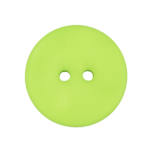 22302 Sullivans 23mm Round Plastic Button 2 Hole -matt Finish - Lime - 34 In A Tube