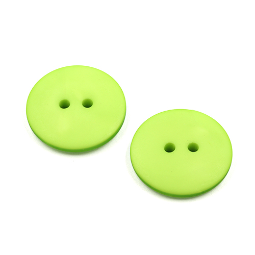 22302 Sullivans 23mm Round Plastic Button 2 Hole -matt Finish - Lime - 34 In A Tube