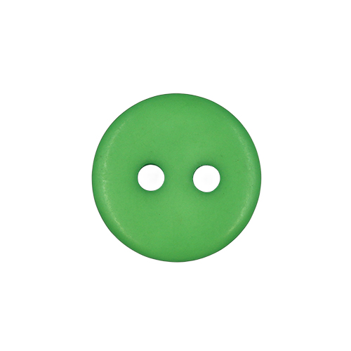 22304 Sullivans 12mm Round Plastic Button 2 Hole -matt Finish - Jade - 60 In A Tube