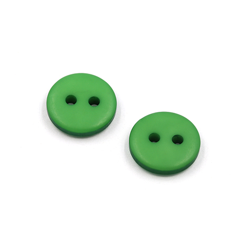22305 Sullivans 12mm Round Plastic Button 2 Hole -matt Finish - Jade - 100 In A Bag