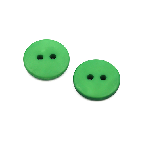 22306 Sullivans 16mm Round Plastic Button 2 Hole -matt Finish - Jade - 50 In A Tube