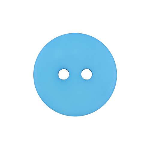 22314 Sullivans 16mm Round Plastic Button 2 Hole -matt Finish - Light Turquoise - 50 In A Tube