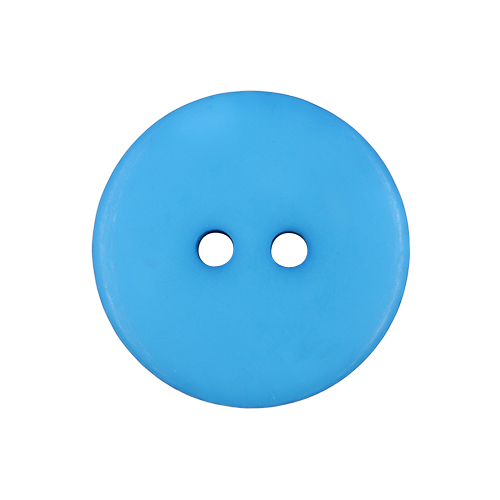 22317 Sullivans 21mm Round Plastic Button 2 Hole - Matt Finish - Light Turquoise - 100 In A Bag