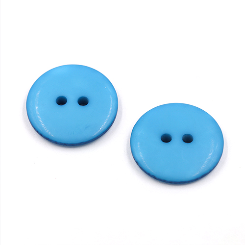 22317 Sullivans 21mm Round Plastic Button 2 Hole - Matt Finish - Light Turquoise - 100 In A Bag