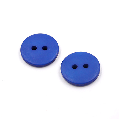 22323 Sullivans 16mm Round Plastic Button 2 Hole - Matt Finish - Royal - 100 In A Bag