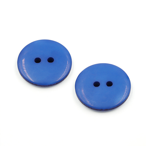 22325 Sullivans 21mm Round Plastic Button 2 Hole - Matt Finish - Royal - 100 In A Bag