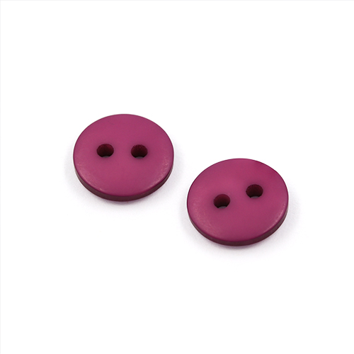 22328 Sullivans 12mm Round Plastic Button 2 Hole -matt Finish - Cerise - 60 In A Tube