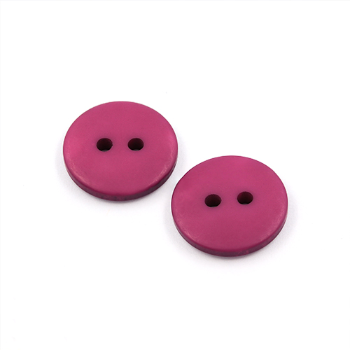 22330 Sullivans 16mm Round Plastic Button 2 Hole -matt Finish - Cerise - 50 In A Tube