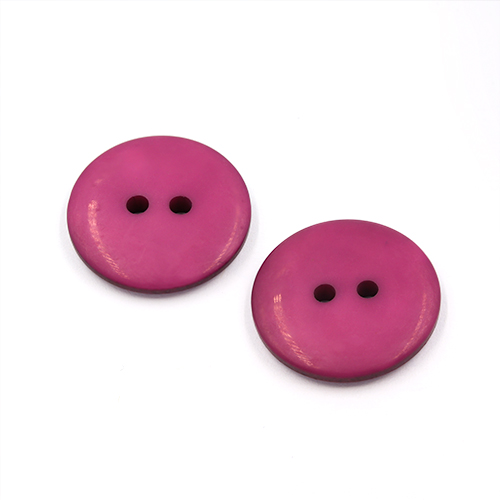 22333 Sullivans 21mm Round Plastic Button 2 Hole - Matt Finish - Cerise - 100 In A Bag