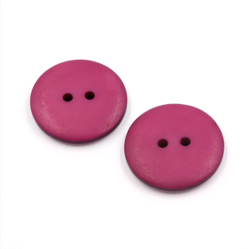 22334 Sullivans 23mm Round Plastic Button 2 Hole -matt Finish - Cerise - 34 In A Tube