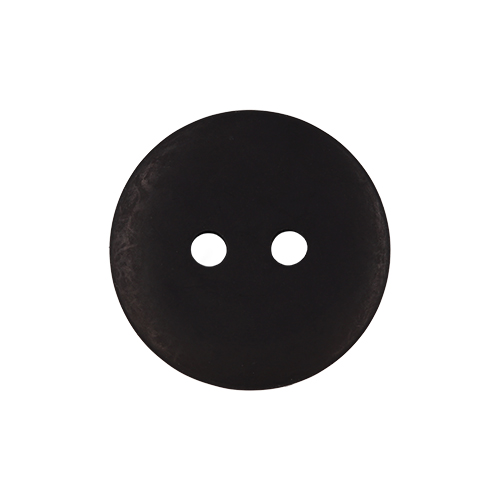 22338 Sullivans 16mm Round Plastic Button 2 Hole -matt Finish - Black - 50 In A Tube