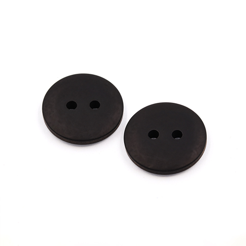 22338 Sullivans 16mm Round Plastic Button 2 Hole -matt Finish - Black - 50 In A Tube