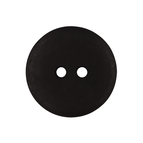 22341 Sullivans 21mm Round Plastic Button 2 Hole - Matt Finish - Black - 100 In A Bag