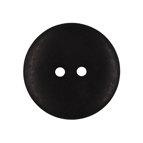 22343 Sullivans 23mm Round Plastic Button 2 Hole - Matt Finish - Black - 100 In A Bag