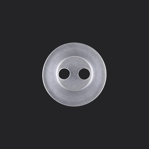 22345 Sullivans 9mm Round Plastic Button With Two Holes - White - Bag Of 100